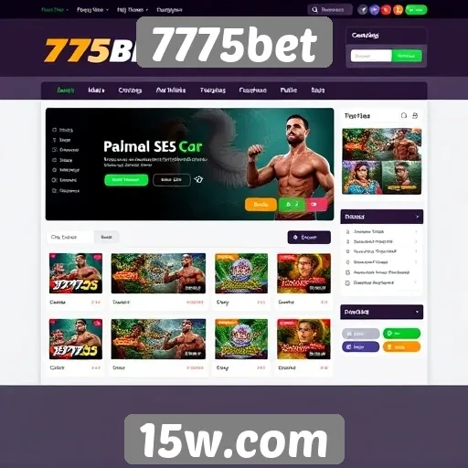 Interface e usabilidade do site 7775bet
